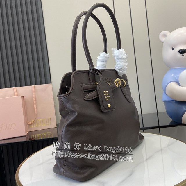 miumiu專櫃繆繆最新款女士Nappa羊皮革手提包 jh2340型號：5BG291